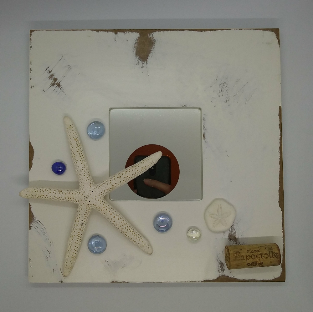 Handmade Distressed Beach Mirror